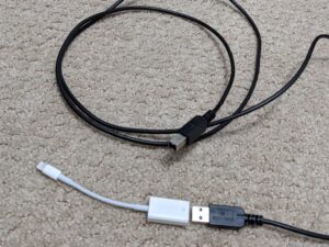 USB MIDI & Audio A to B cable & iPad lightning adapter