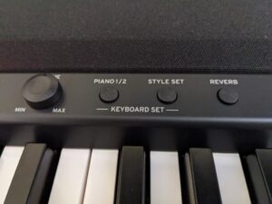 XE20 keyboard set and style set controls