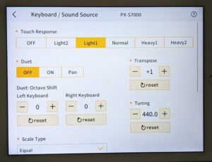 Keyboard touch response