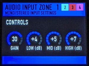 audio input zone EQ control