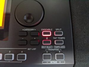 XE20 ensemble harmony button