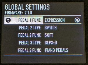 pedal settings