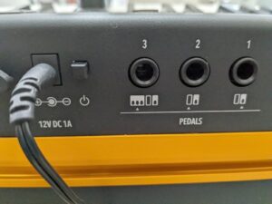 power supply port & on/off switch
