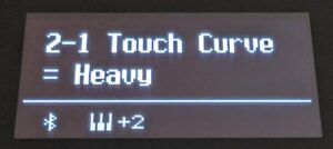 Keyboard touch curve setting