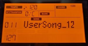 XE20 user song recording & playback mode