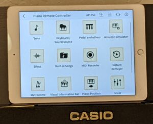 piano remote controller - Casio music space app
