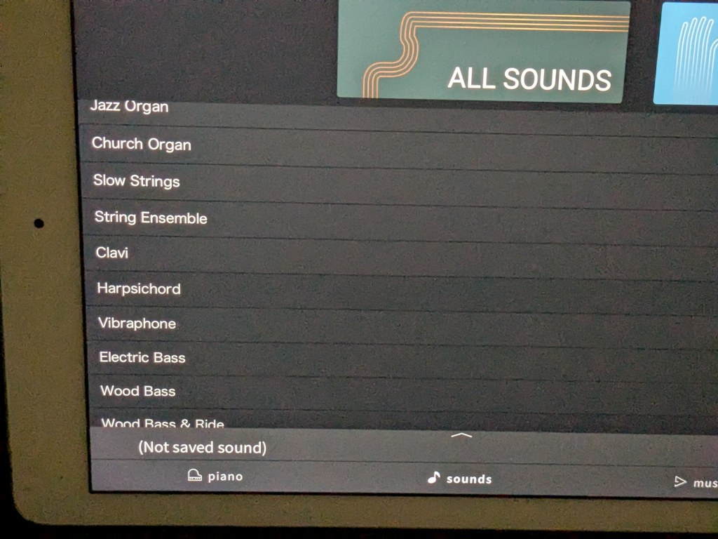 ES60 instrument sound list