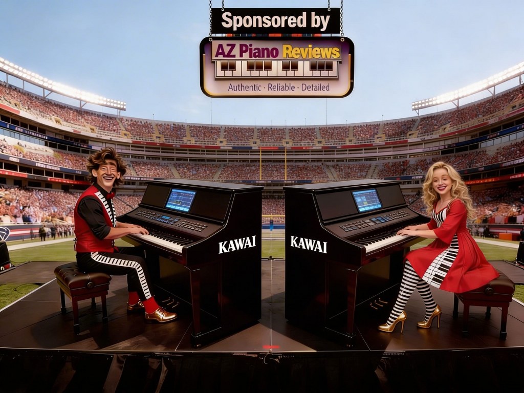 Superbowl Football game with Kawai digital pianos