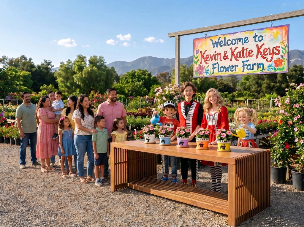 Flower Farm with Karson & Kylie Keys and family