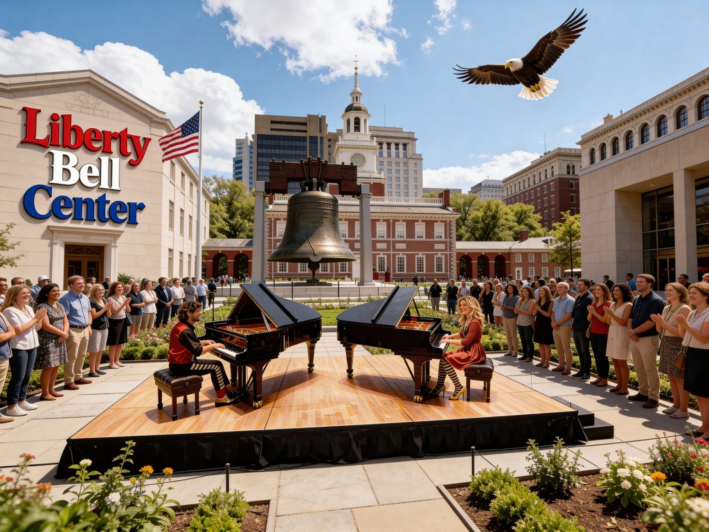Kevin & Katie playing at Liberty Bell Center