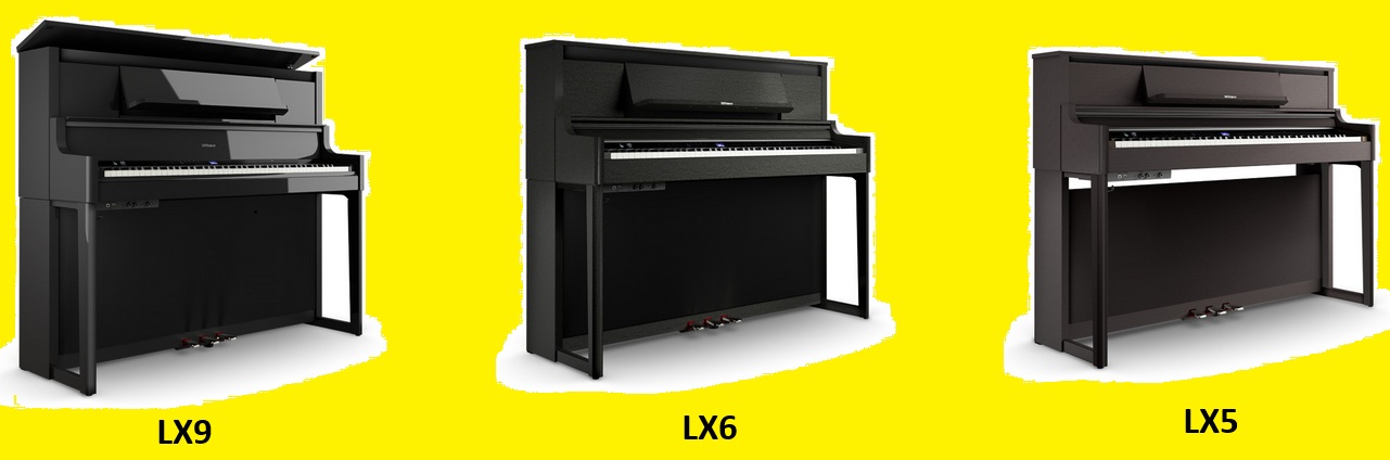 Roland LX9, LX6, LX5 images together
