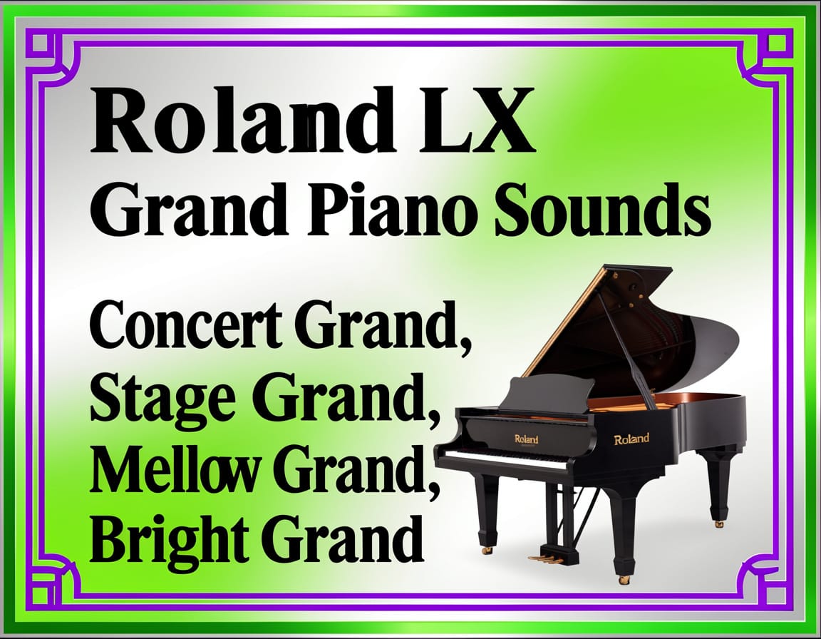 Roland LX Grand piano sounds poster sign