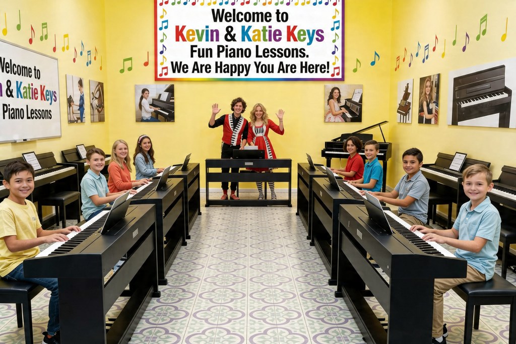 Kevin & Katie Keys group fun piano lessons for kids