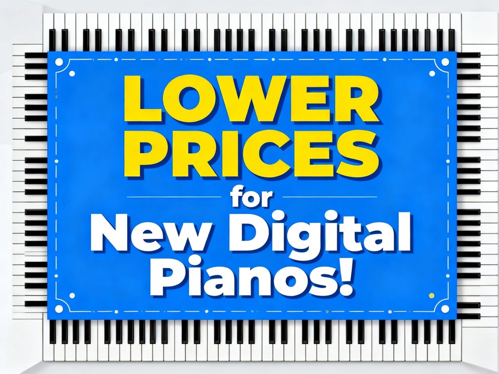 Lower prices for new digital pianos sign