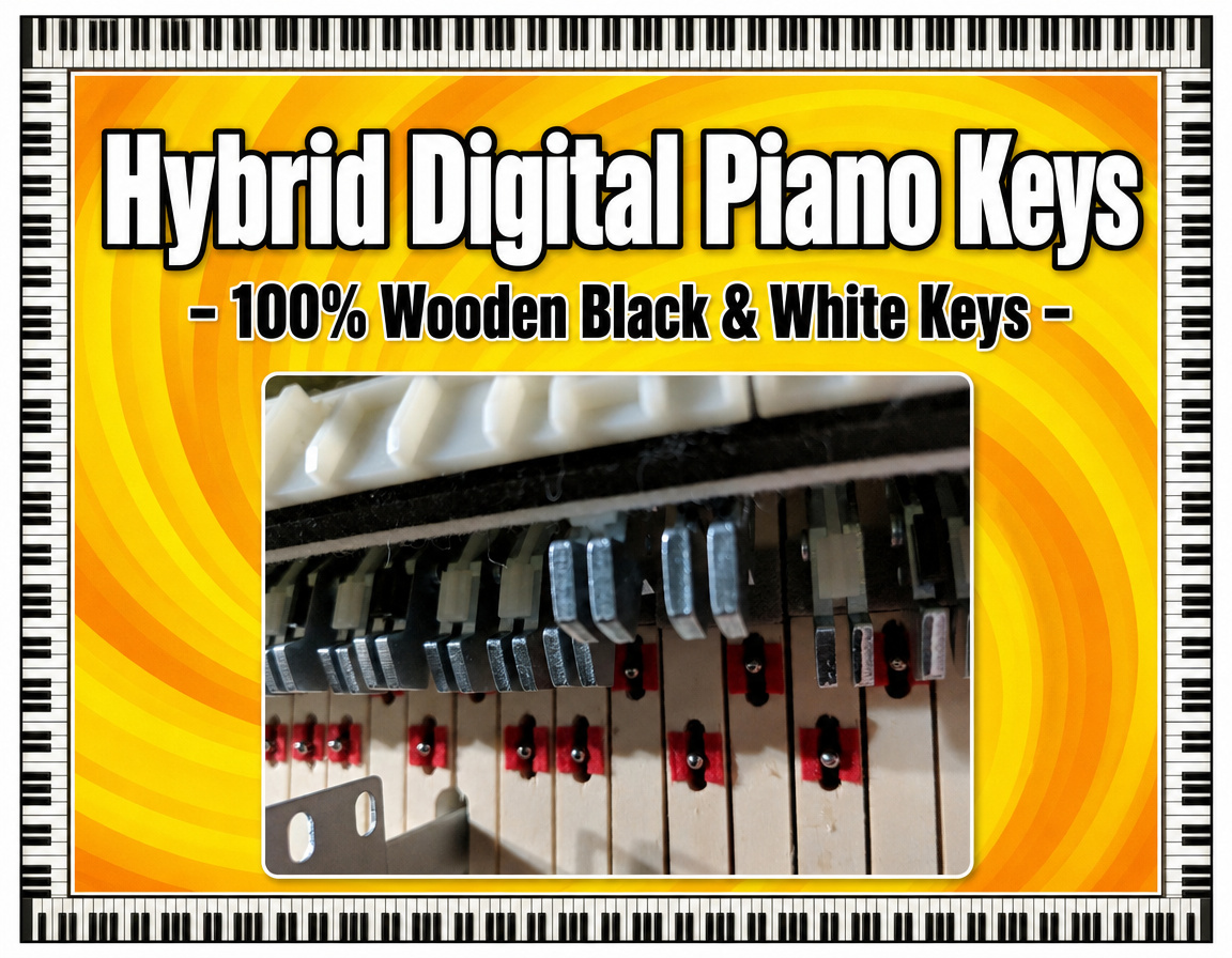 Hybrid digital piano keys