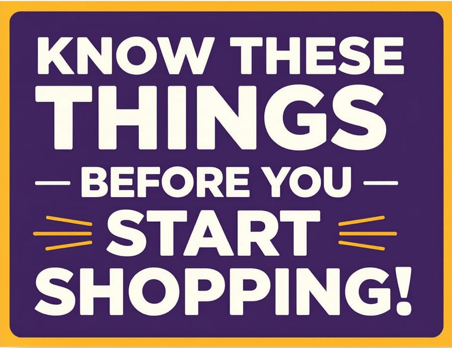 Know these things before you start shopping