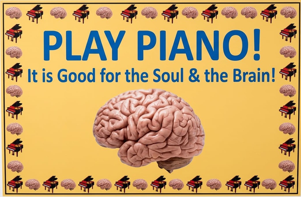 Playing piano is good for the soul and brain