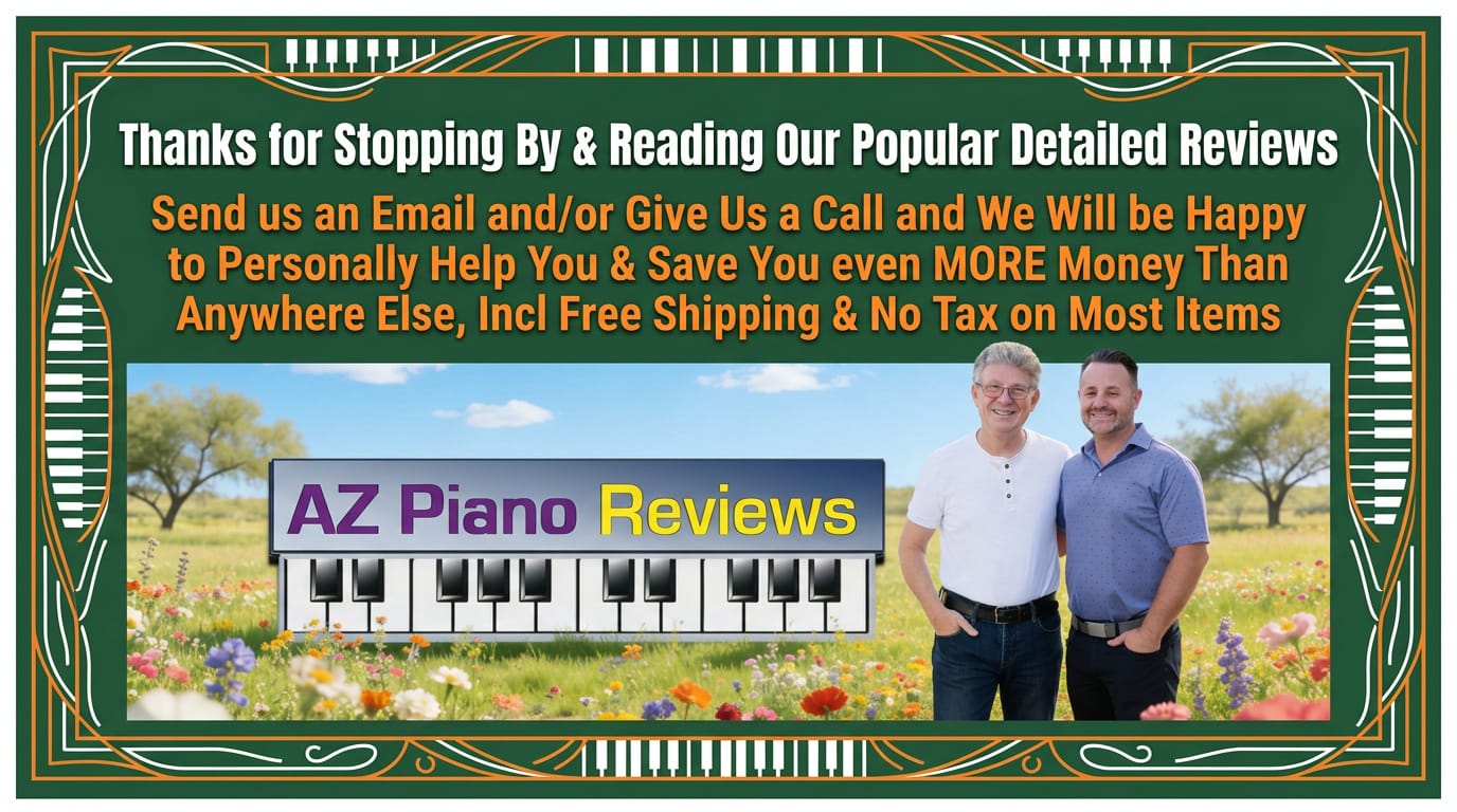 AZ Piano Reviews sign with Tim & Erik Praskins