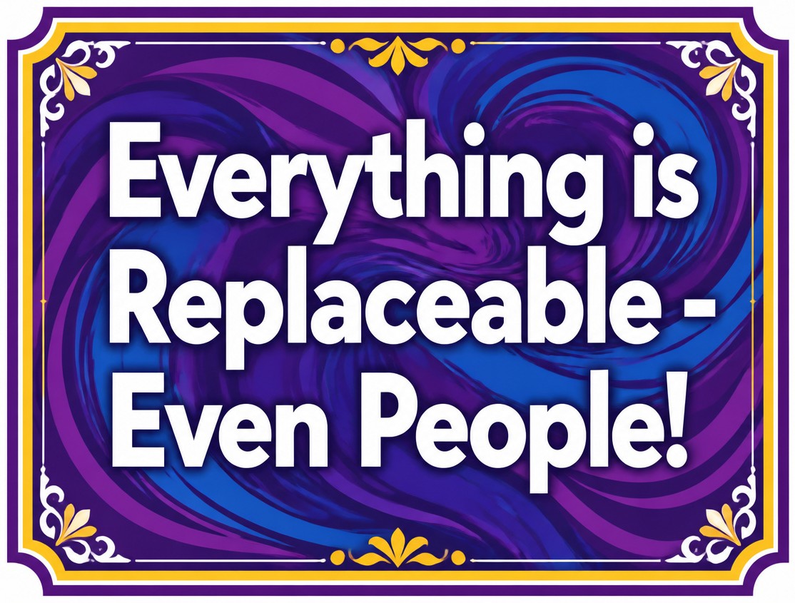 everything replaceable, even people