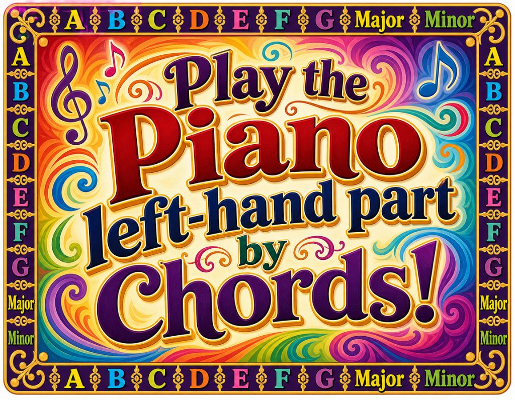 Fake music playing chords