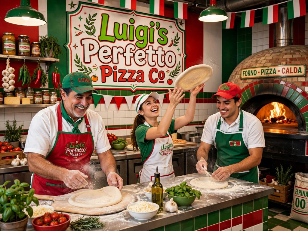 Luigi's Perfetto Pizza Company kitchen - Kevin & Katie Keys