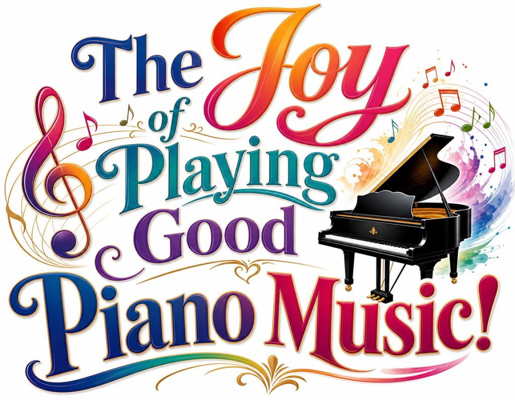 The joy of playing good piano music
