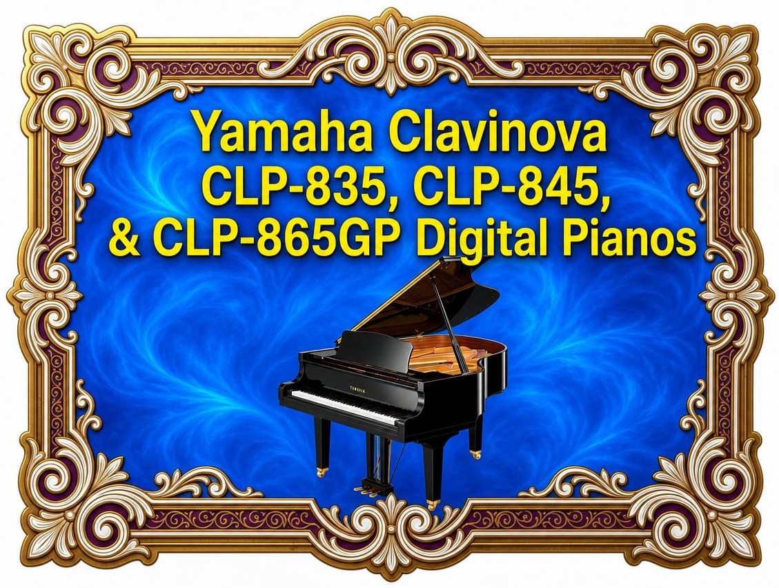 Yamaha clavinova CLP-835. LP-845, CLP-865GP digital pianos