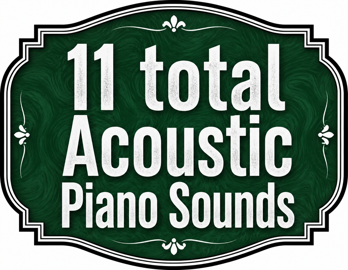 11 total acoustic piano sounds