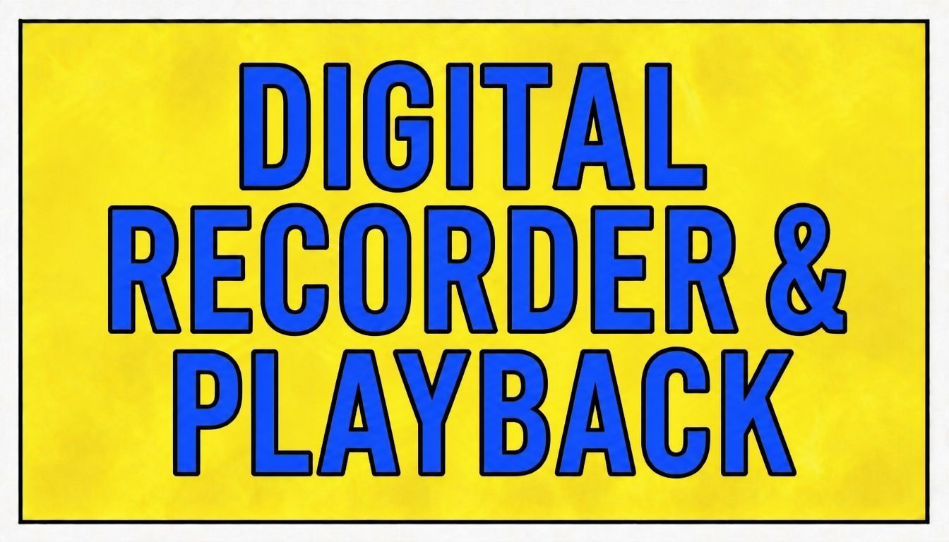 Digital Recorder & Playback sign
