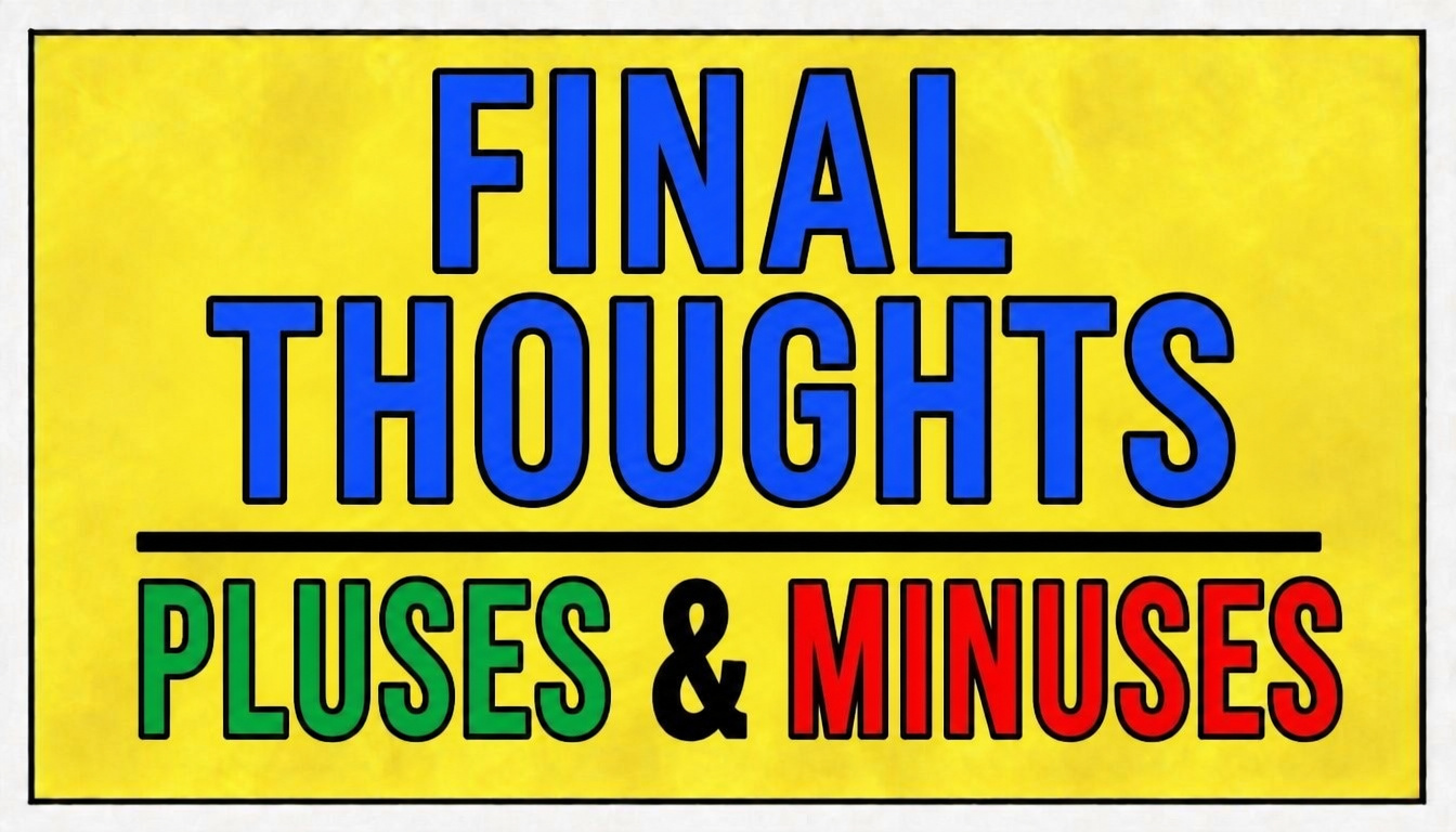 Final thoughts - Pluses & Minuses sign
