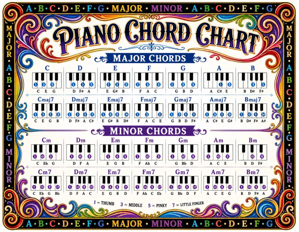 Piano Chord Chart Piano Chord Chart