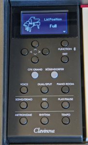 user interface buttons with display